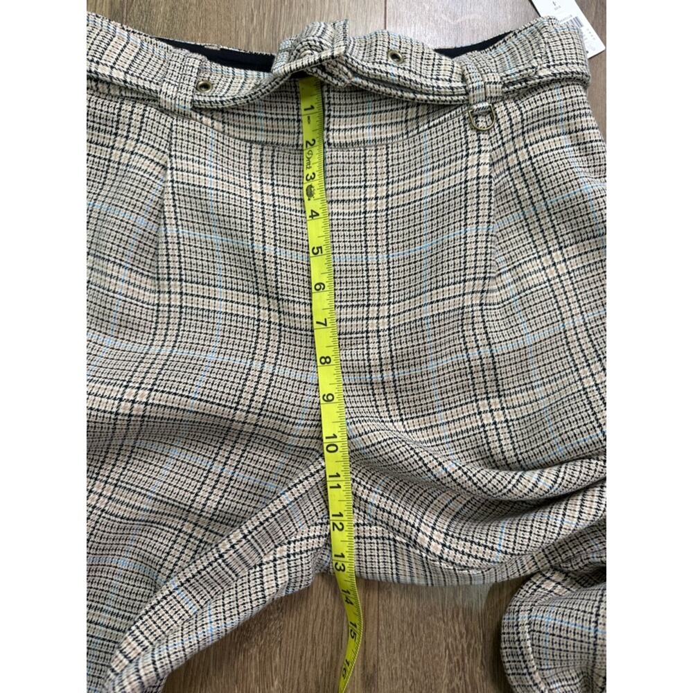 NWT Maeve By Anthropologie Boot Tuck Knit Trousers Plaid Brown Motif Size 4 - Picture 13 of 14